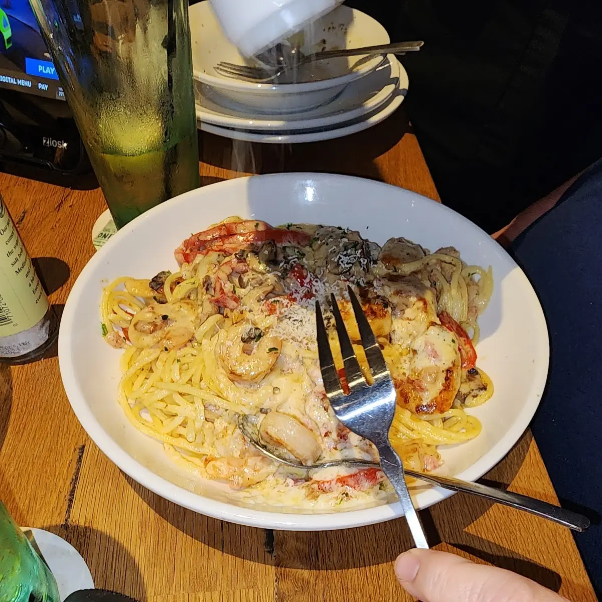 Chicken & Shrimp Carbonara