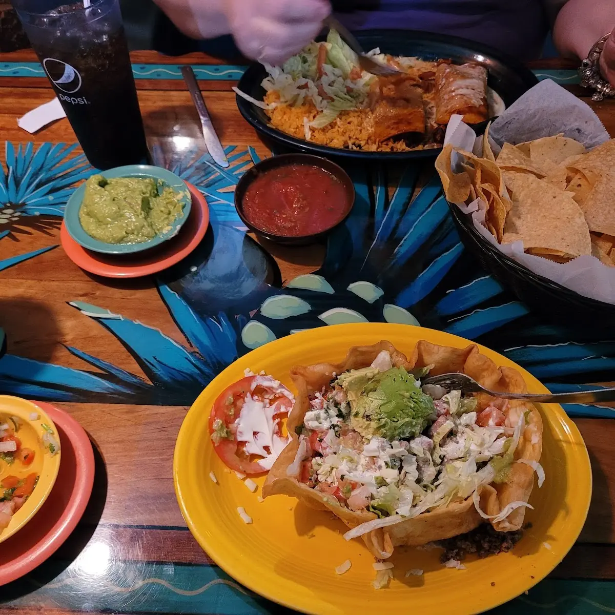 Taco Salad & Shrimp Enchiladas
