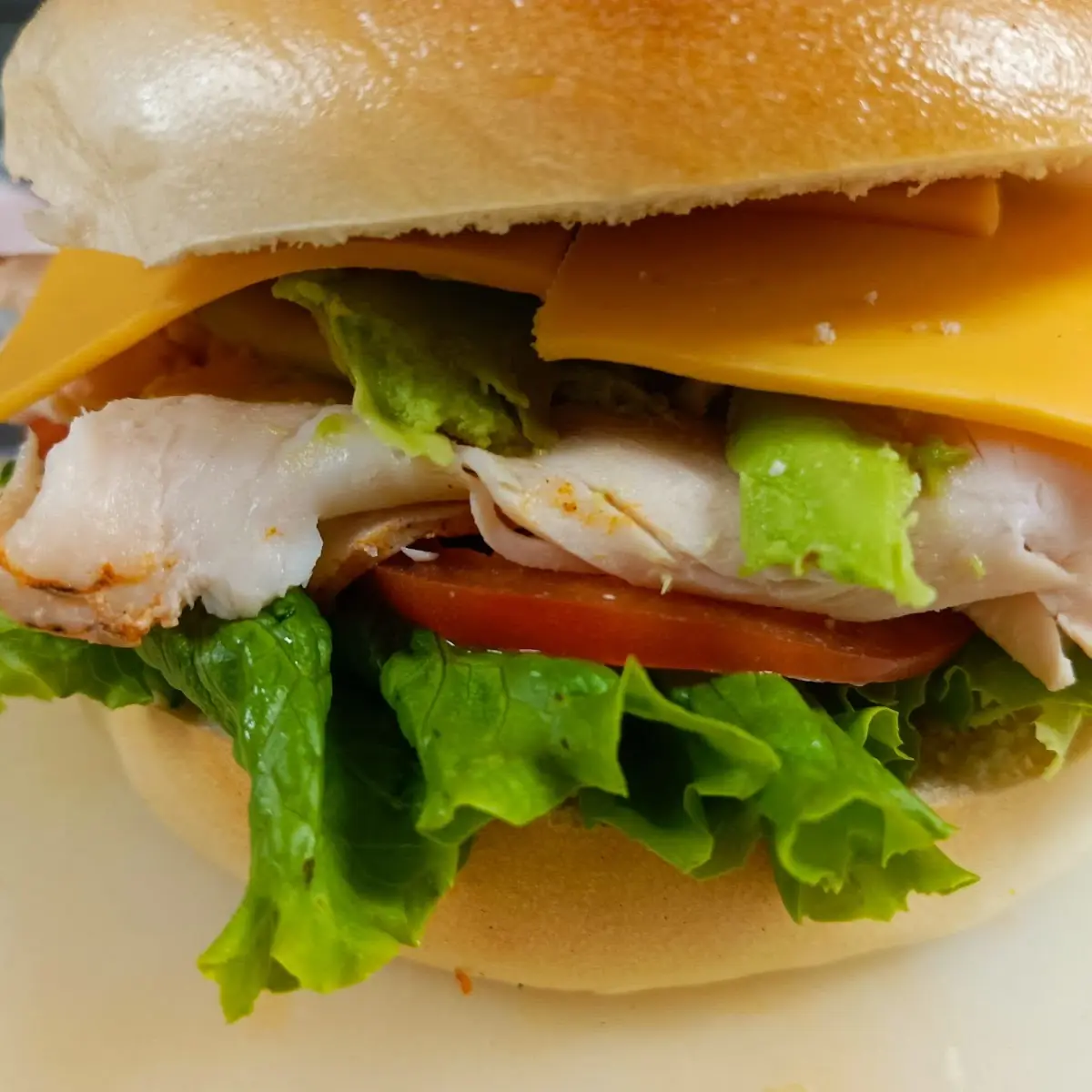 BYO Turkey& Cheddar w Lettuce Tomatoes & Onion