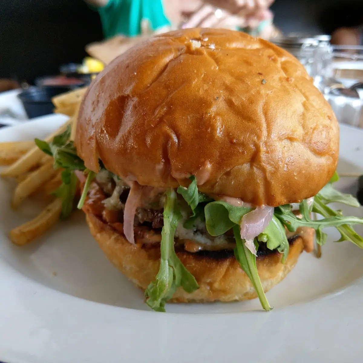 Lamb Burger and Fries