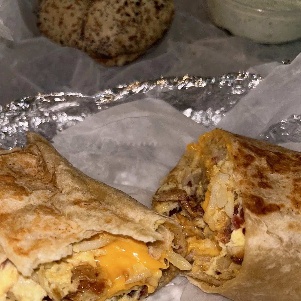 Bacon Egg and Cheese Breakfast Burrito