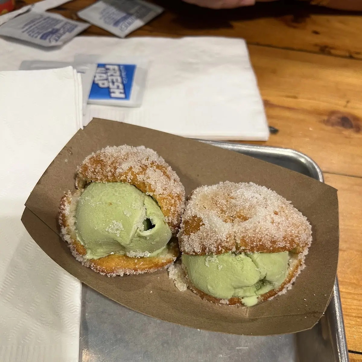 Green Tea Ice Cream Donut