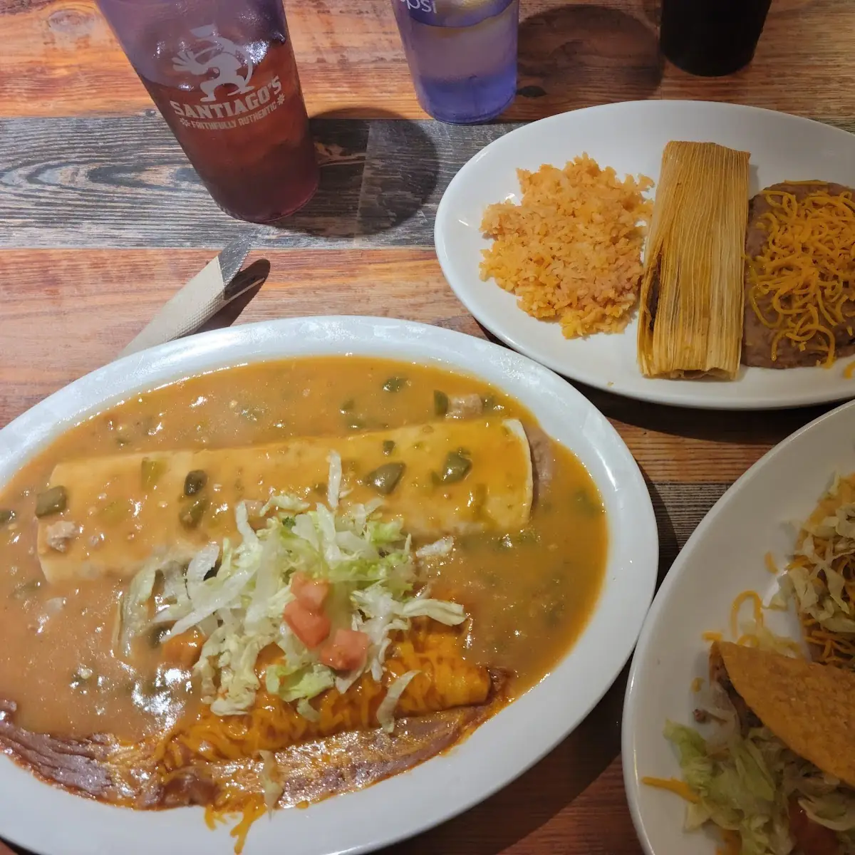 Cheese Enchilada and Smothered Burrito