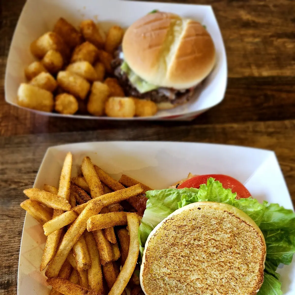 Classic Burger and Grilled Chicken Sandwich
