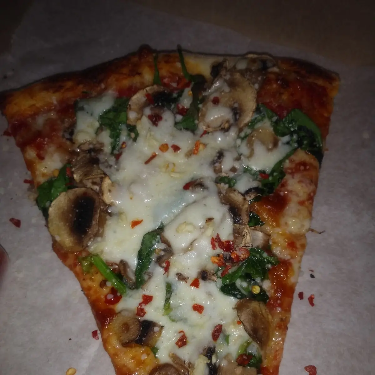 Spinach Mushroom Pizza