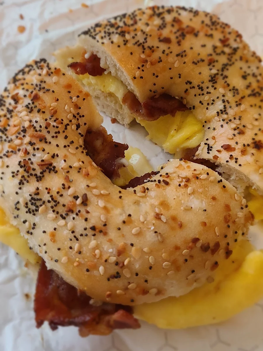 Bacon Egg and Cheese on an Everything Bagel