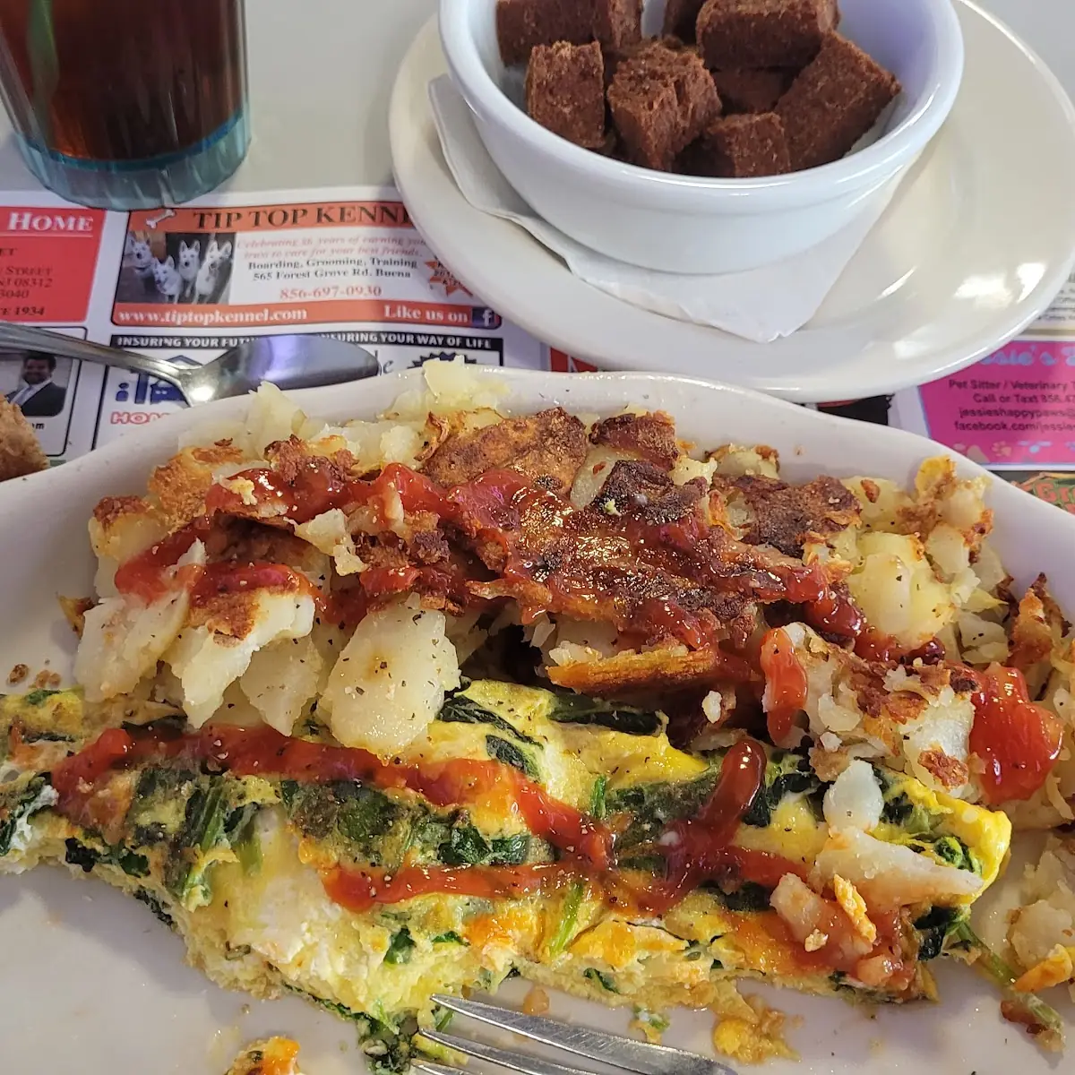 Spinach Feta Cheese Omelette
