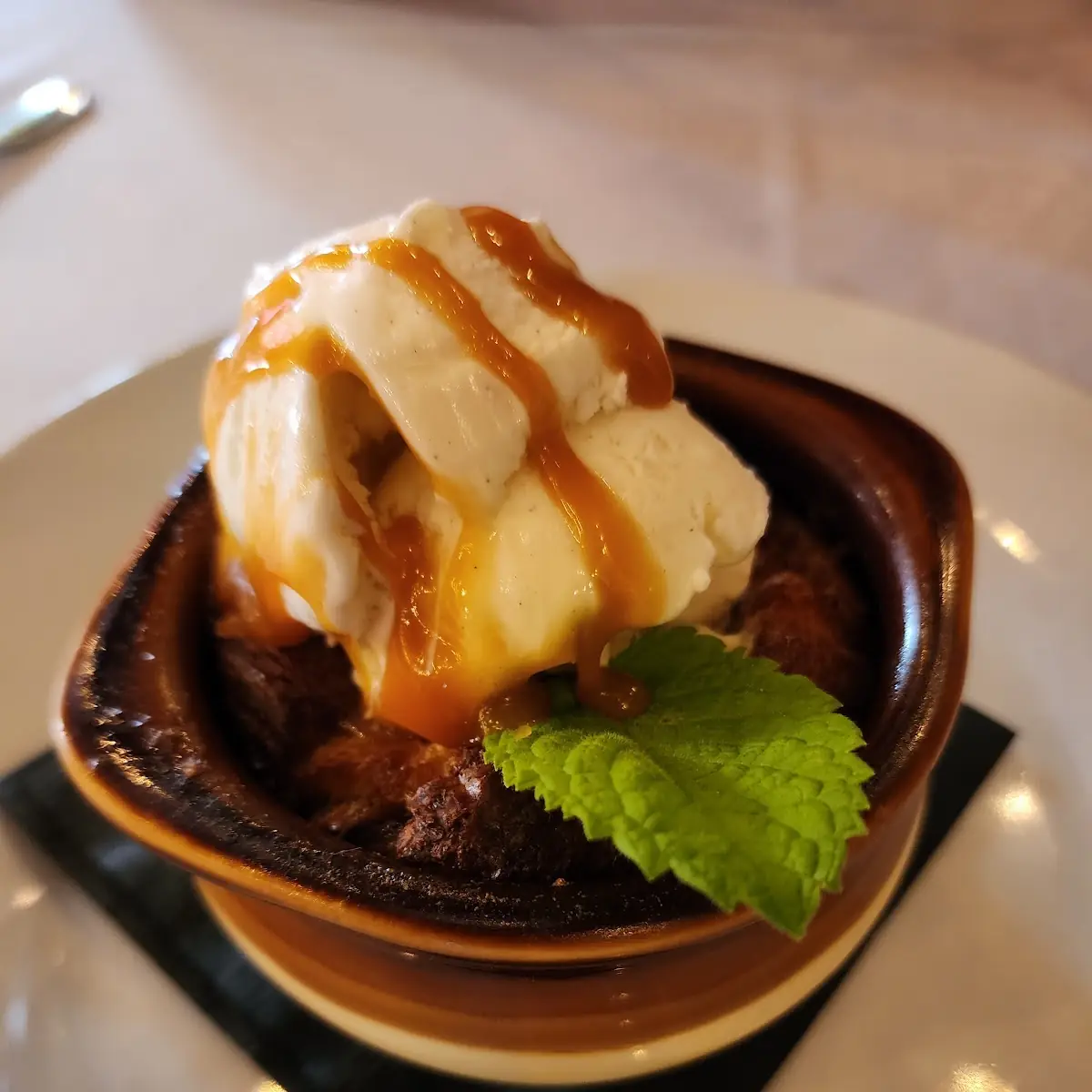 Croissant Bread Pudding Ala Mode