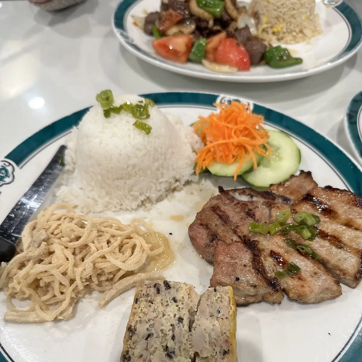 Pork Chop on Broken Rice