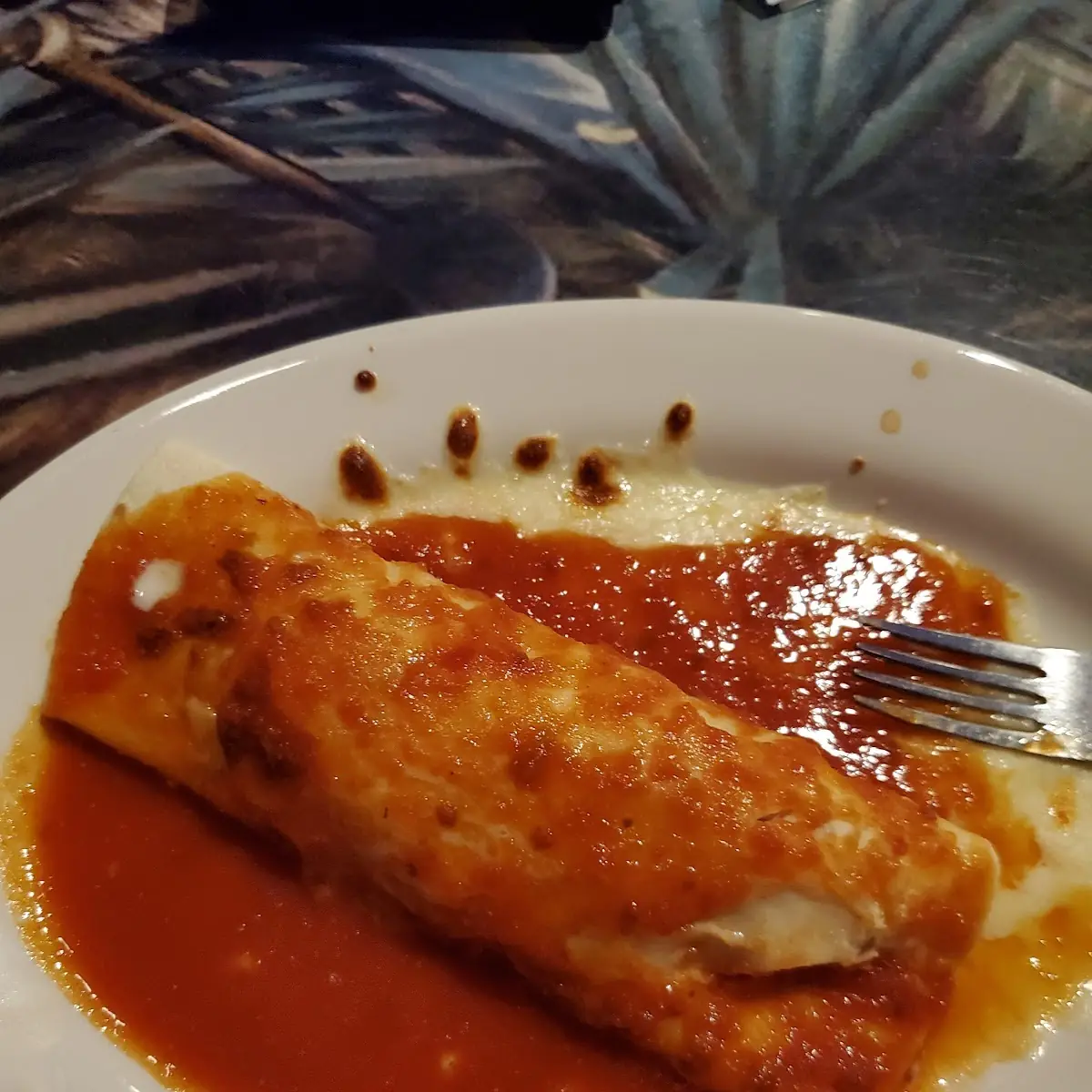 23. Chicken burrito, chicken chalupa and rice