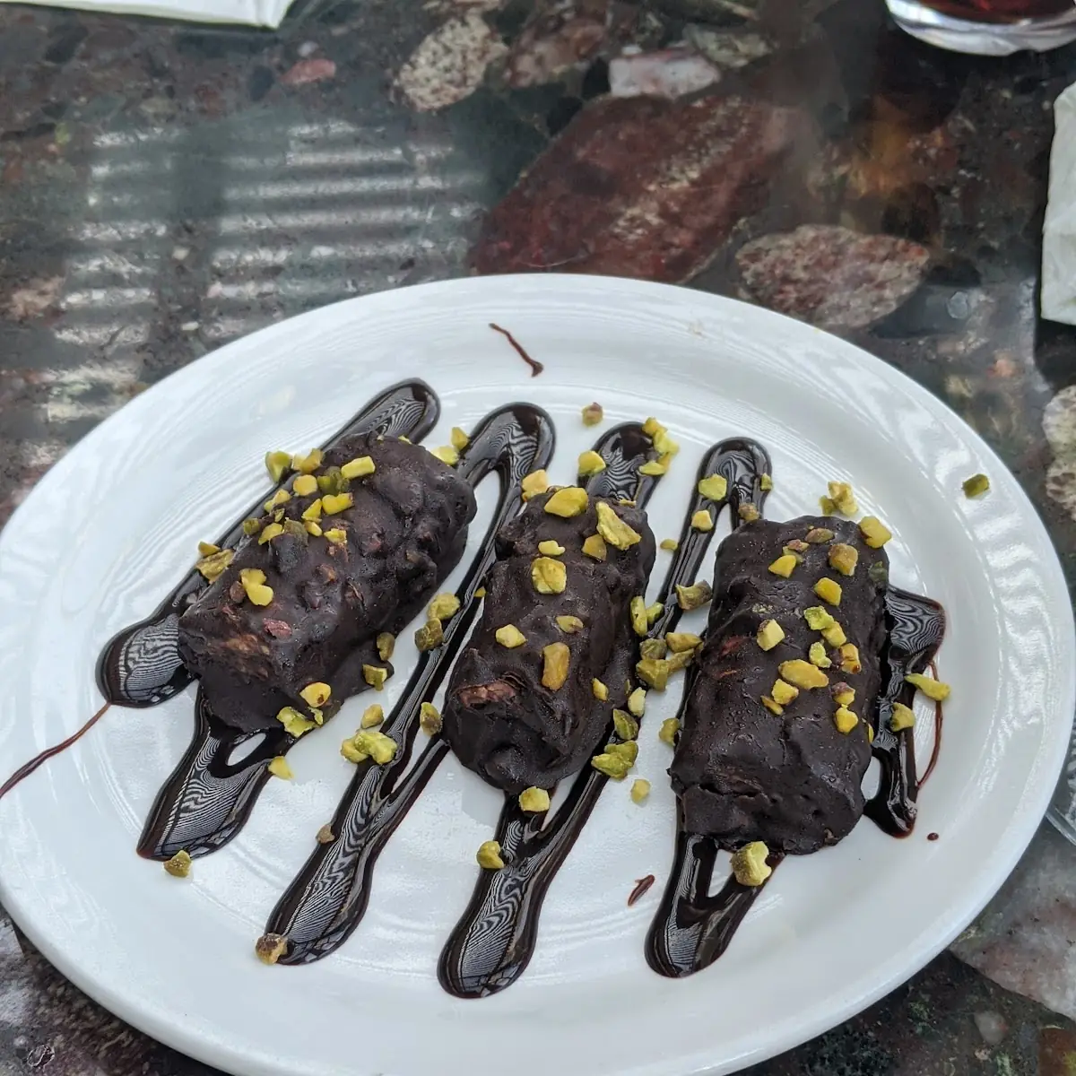Chocolate-Dipped Walnut Baklawa Rolls