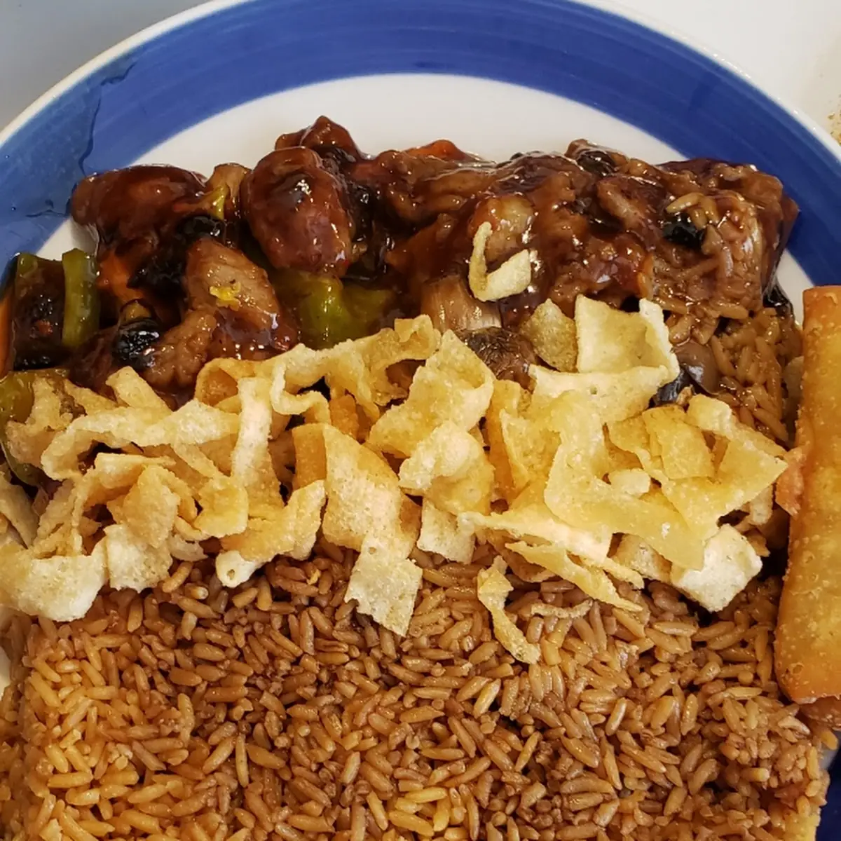 Hunan Beef with an Order of Fried Noodles