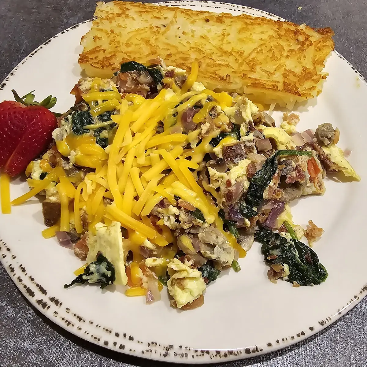 Meat Veggie Omelet