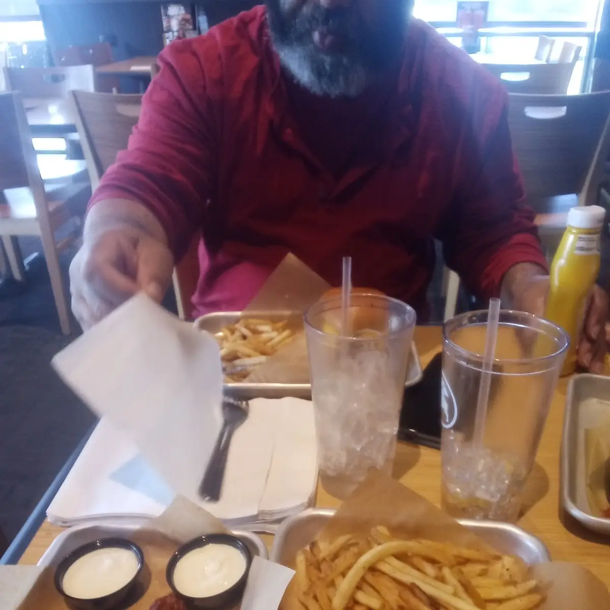 Boneless Chicken Wings Burger Sliders Fries