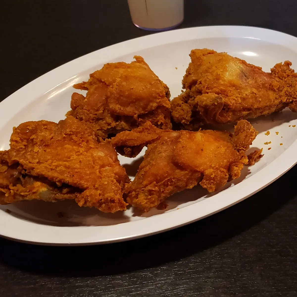 Fried Chicken Thighs and Grits