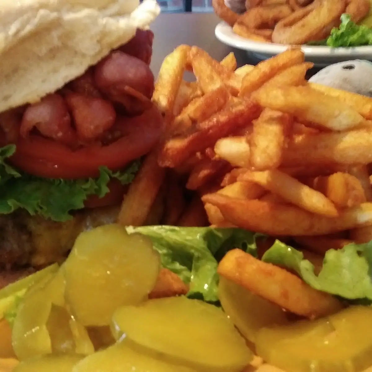Bacon Cheddar Burger with Fries