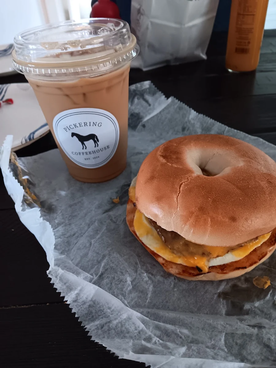 Sausage Egg Cheese Bagel Sandwich