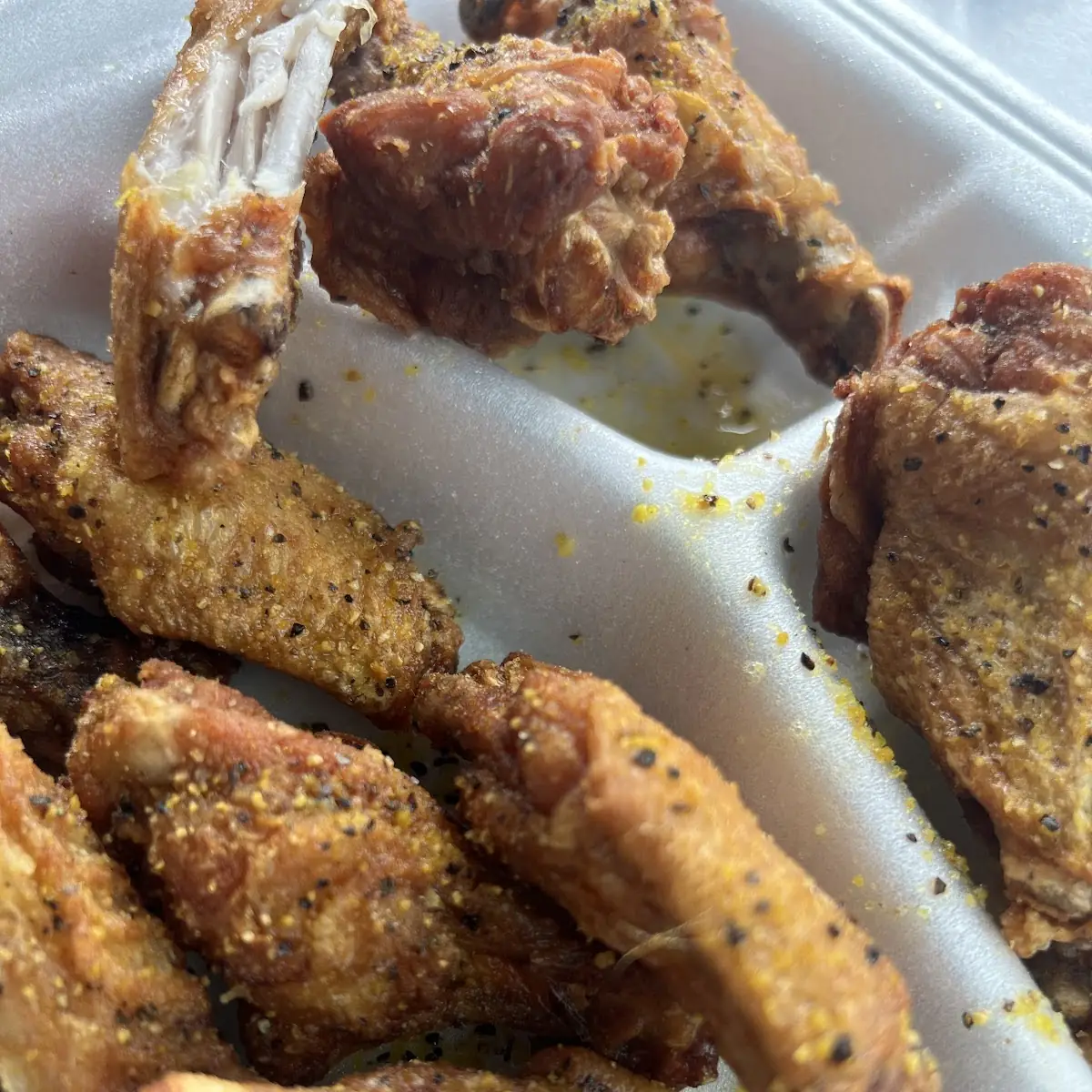 6 Wings and Loaded Potato