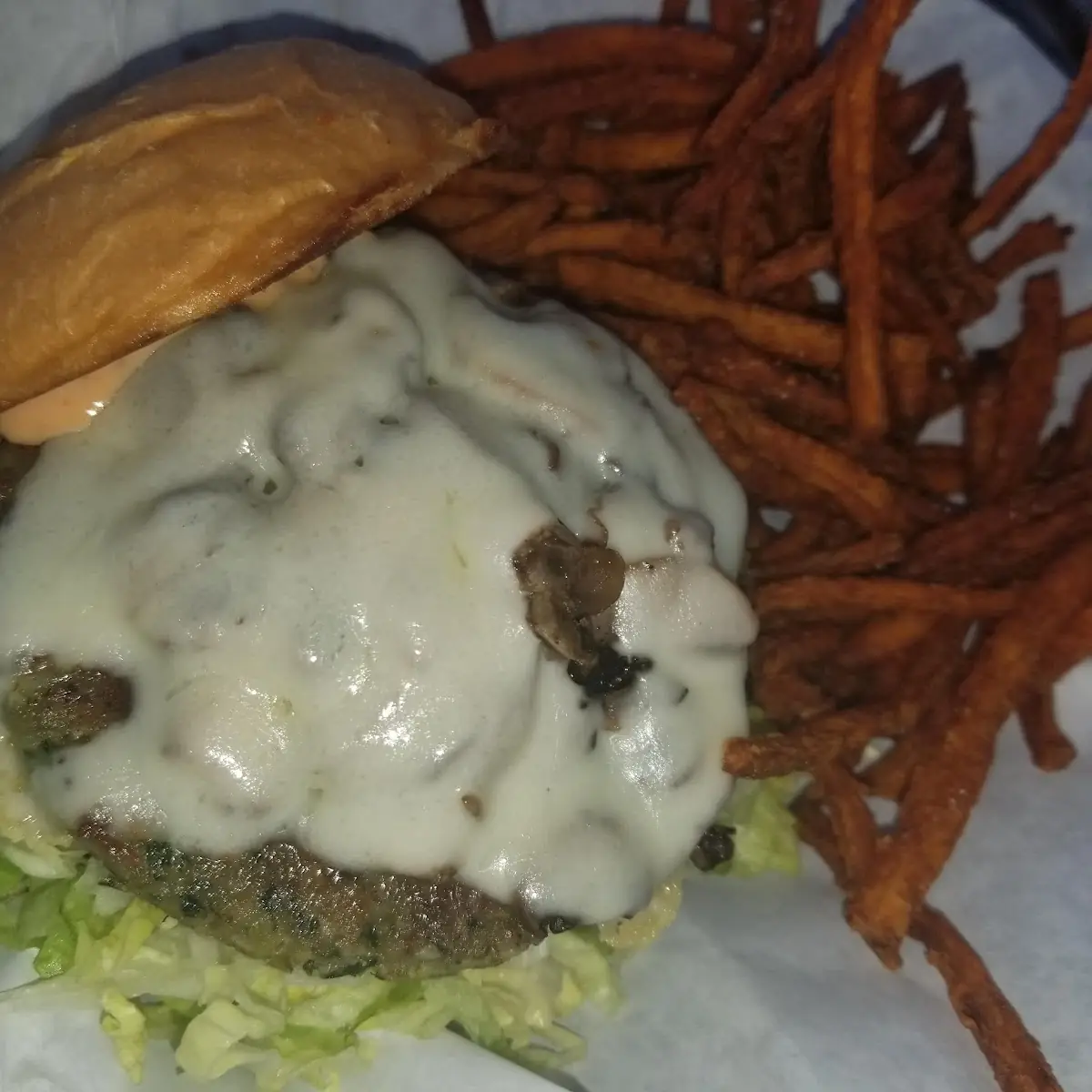 Mushroom and Swiss Burger