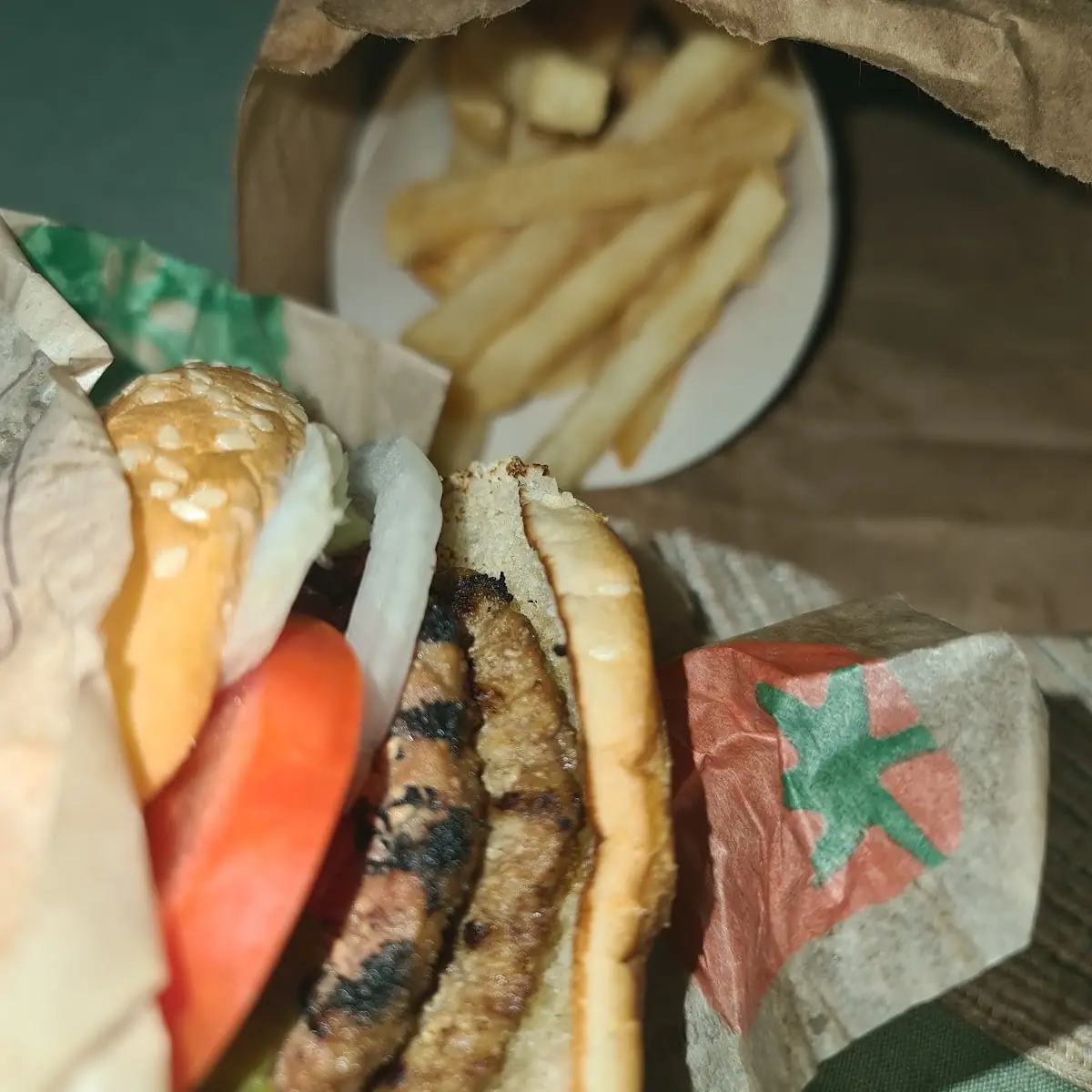 Whopper Junior Burger and Fries