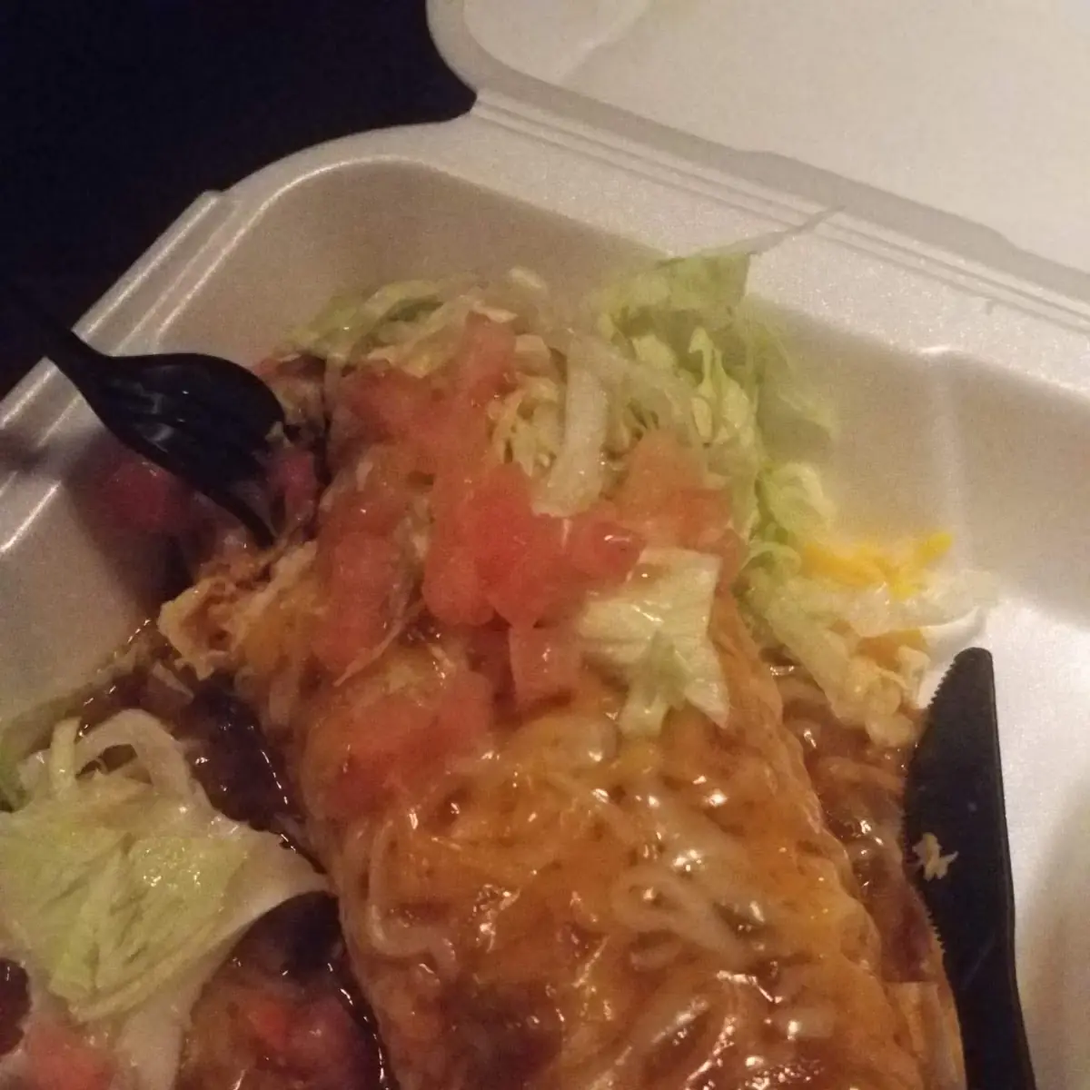 Smothered Beef and Bean Burrito