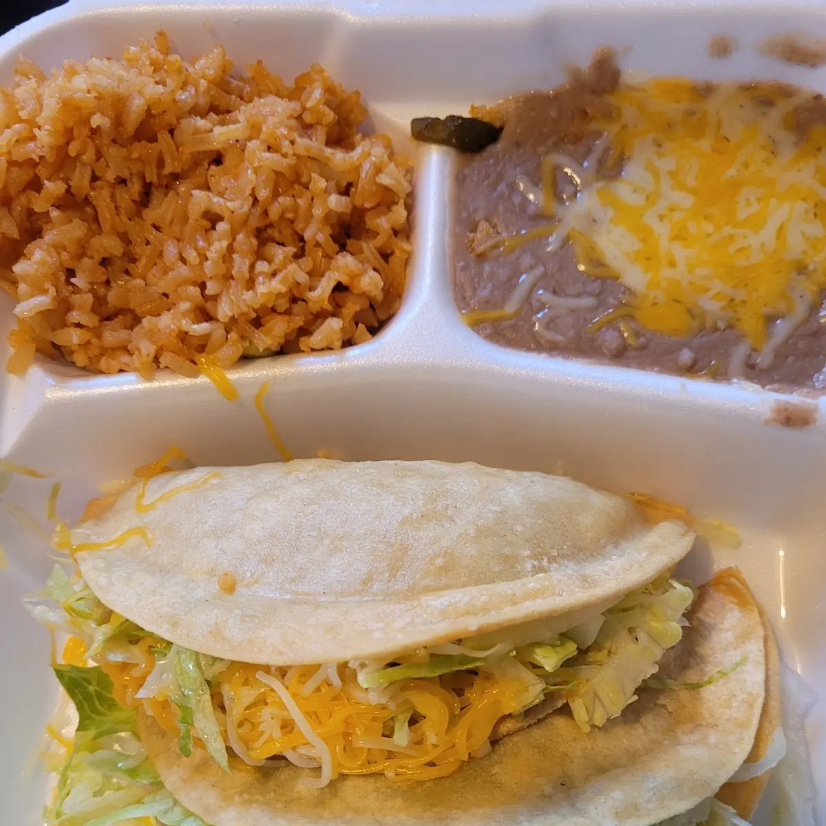 Four Tacos Rice & Beans