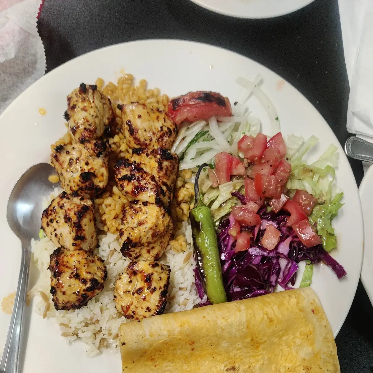 Chicken Adana Kebab Plate