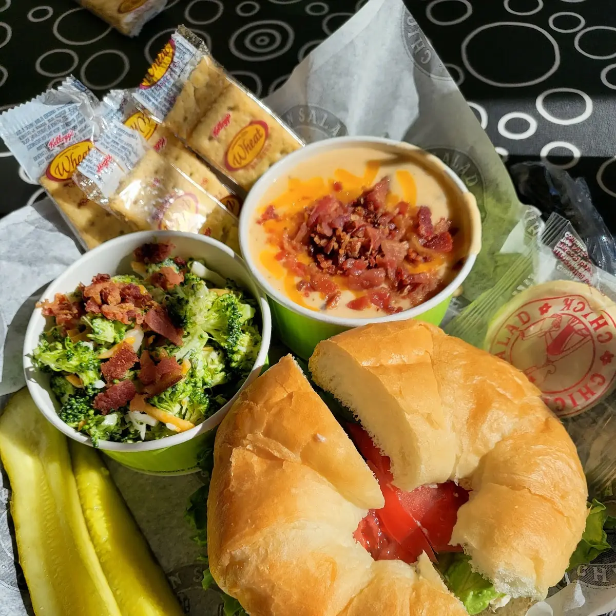 Fruity Fran with Broccoli Salad and Loaded Baked Potato Soup