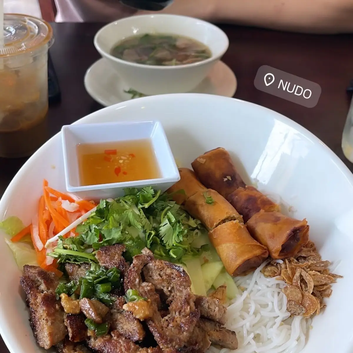 Beef Vermicelli Bowl and Pho Broth