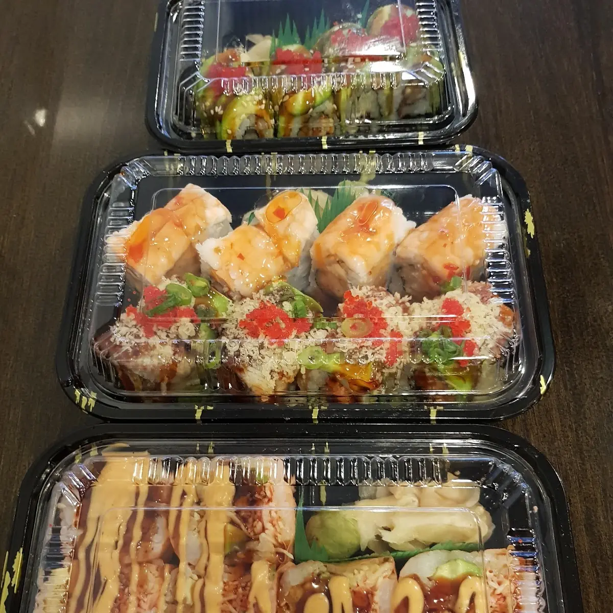 Bubba Roll Green Dragon Roll Victoria Roll