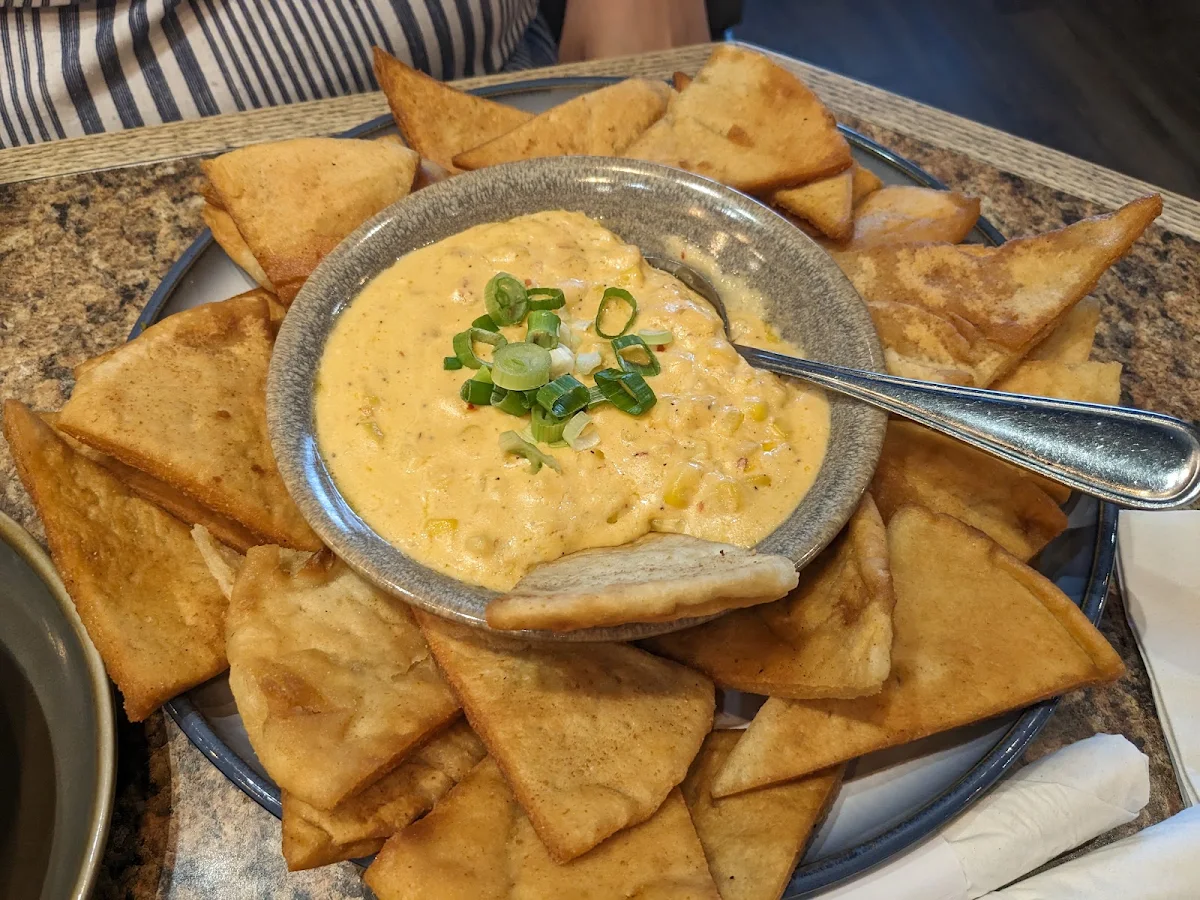 Corn Cheese Dip with Pitas