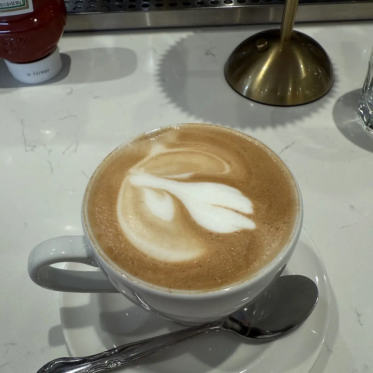 Latte with Heart-Shaped Foam Art