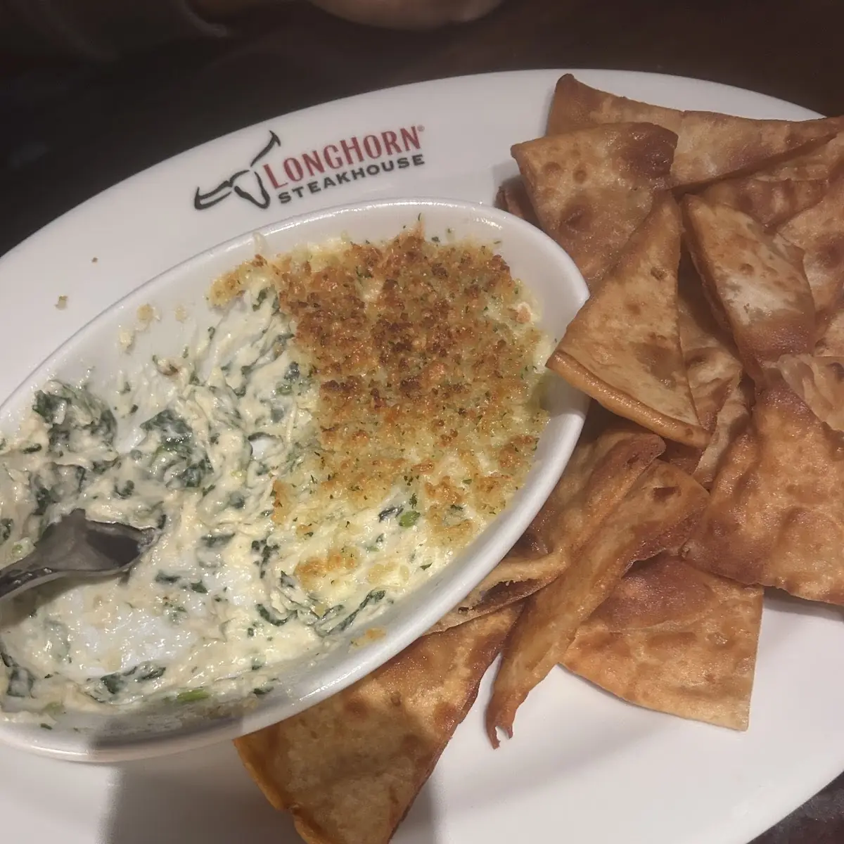Parmesan Crusted Spinach Dip