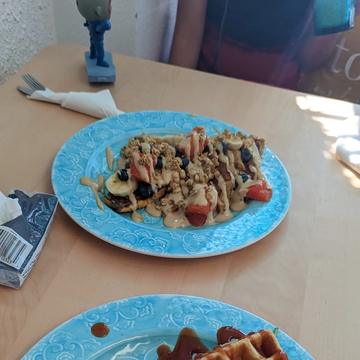 French Toast Top and Stuffed Waffle Bottom