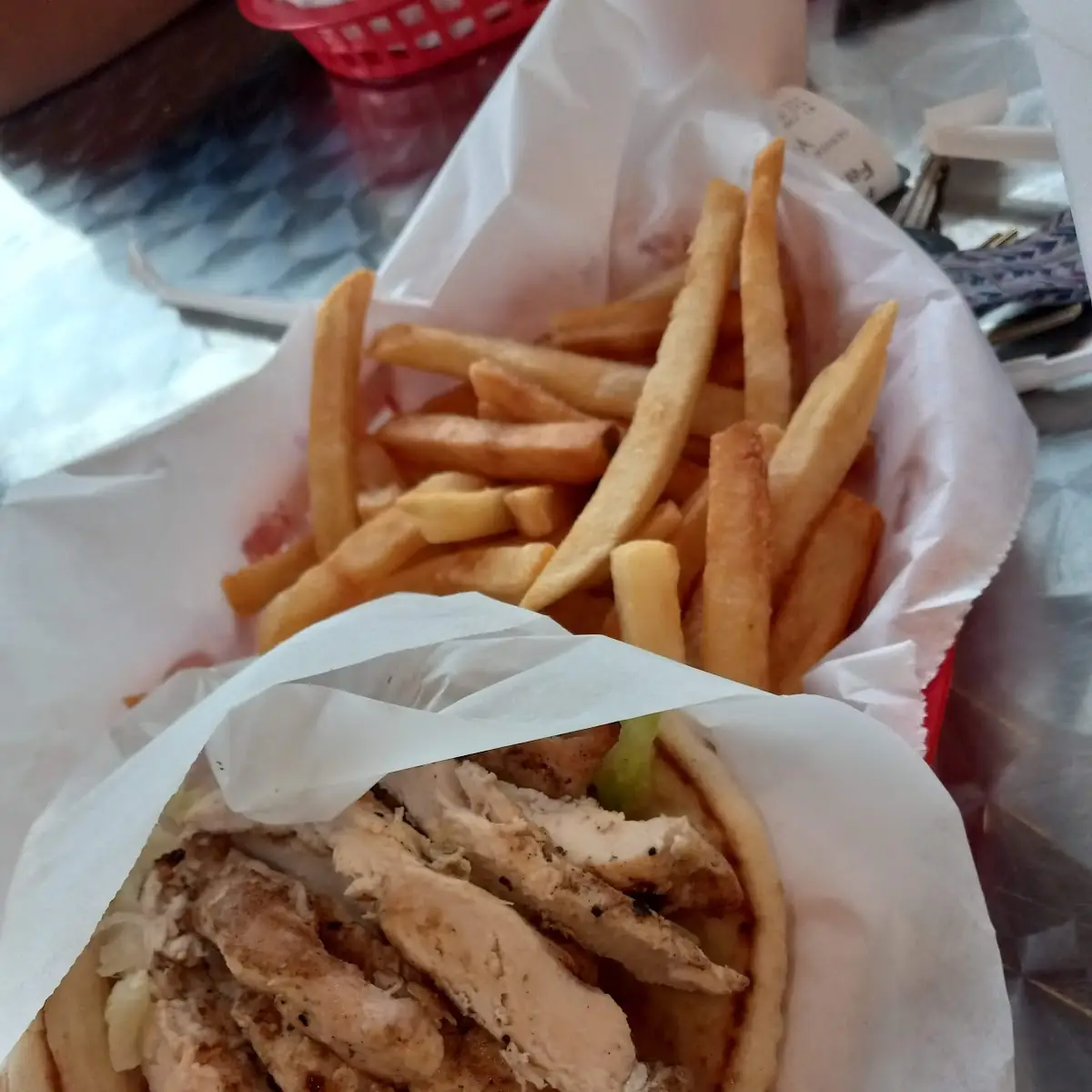 1 Chicken on Pita Bread