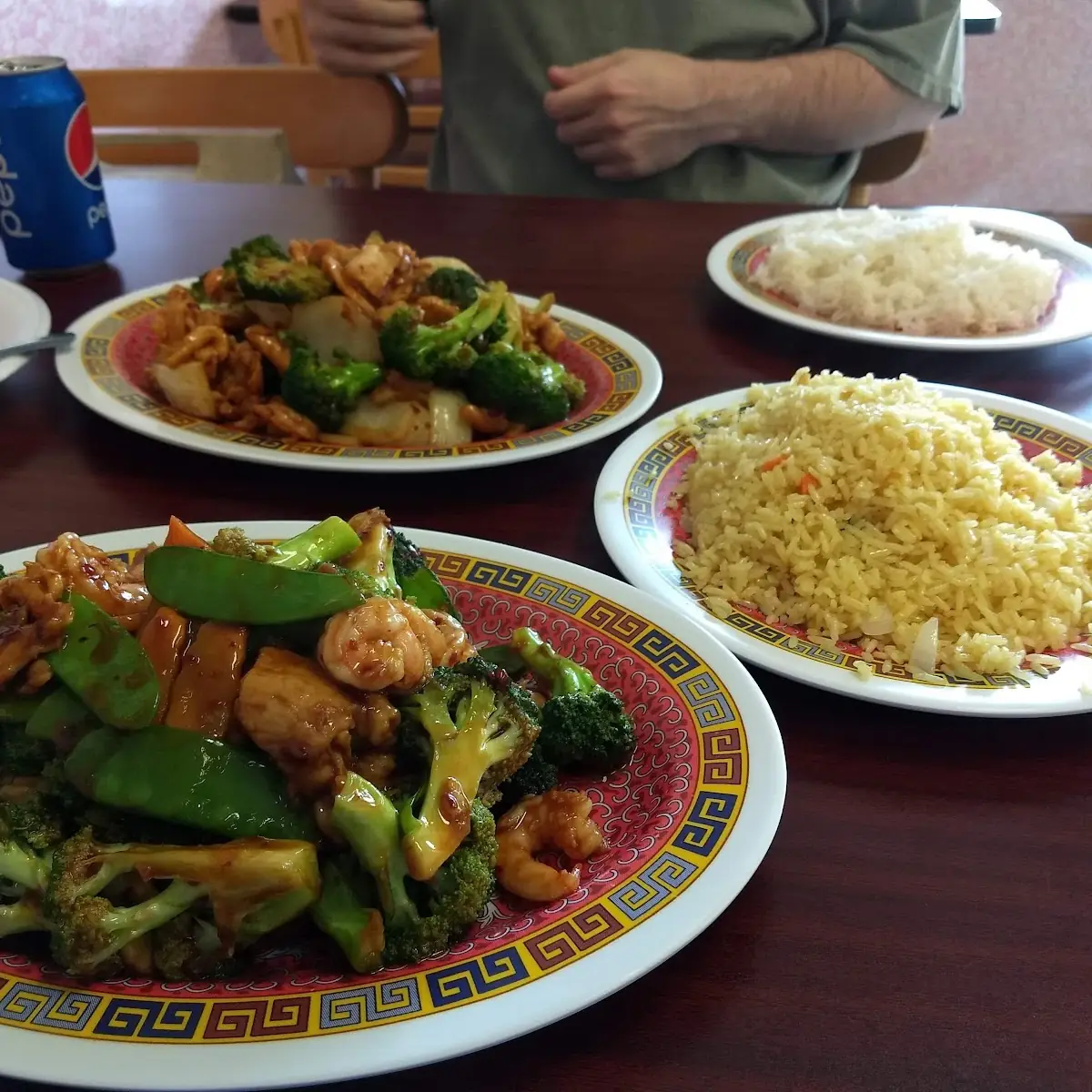 Chicken with Broccoli and Fried Rice