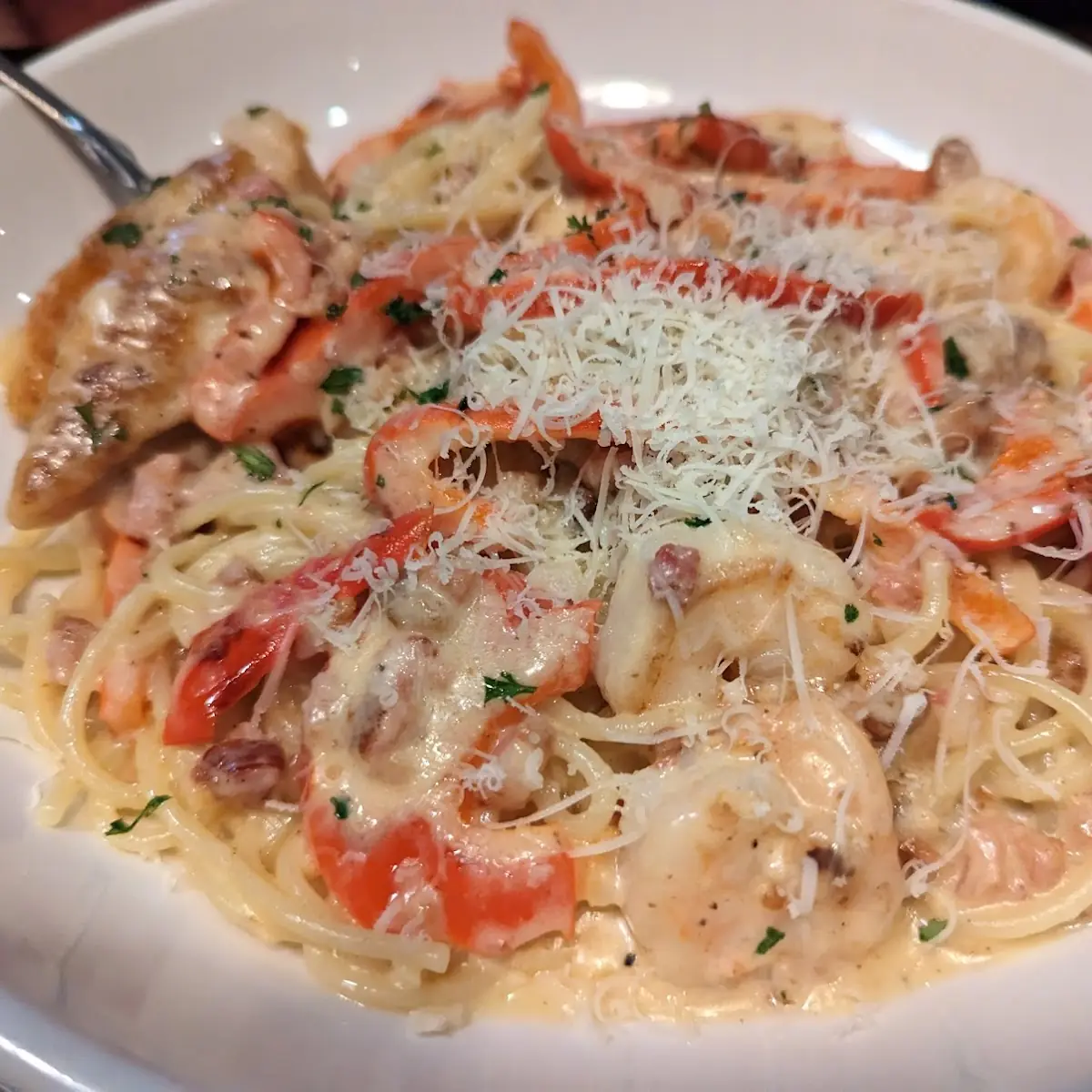 Chicken & Shrimp Carbonara