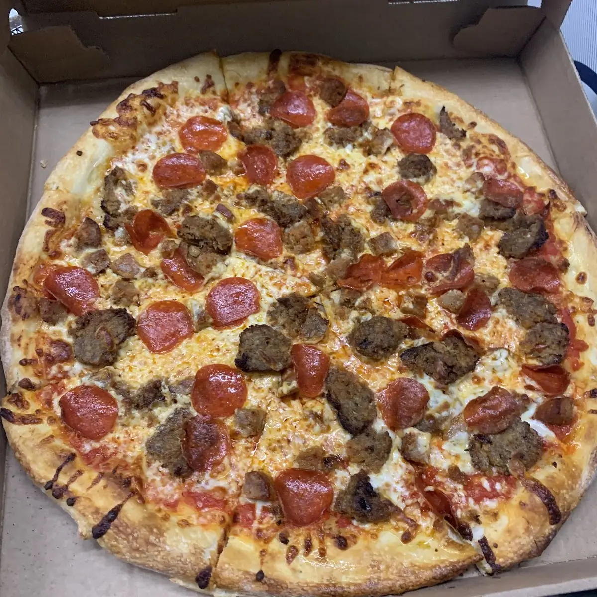 Half Cheese Half Pepperoni Pizza