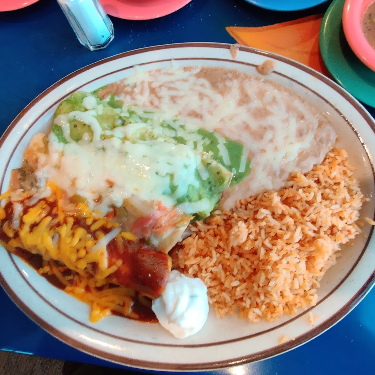 Taco and Enchilada Plate
