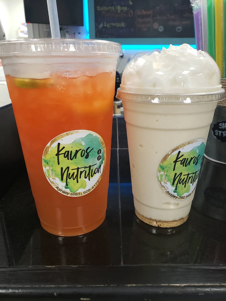 Mango Mega Tea and New York Cheesecake Shake