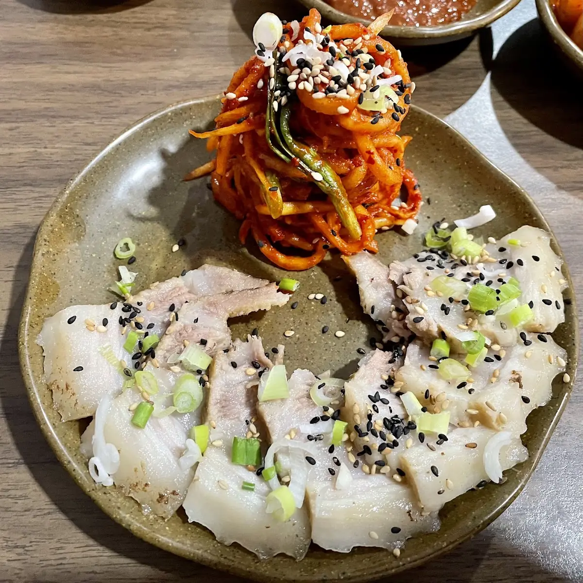 Steamed Pork Belly with Kimchi and Vegetables