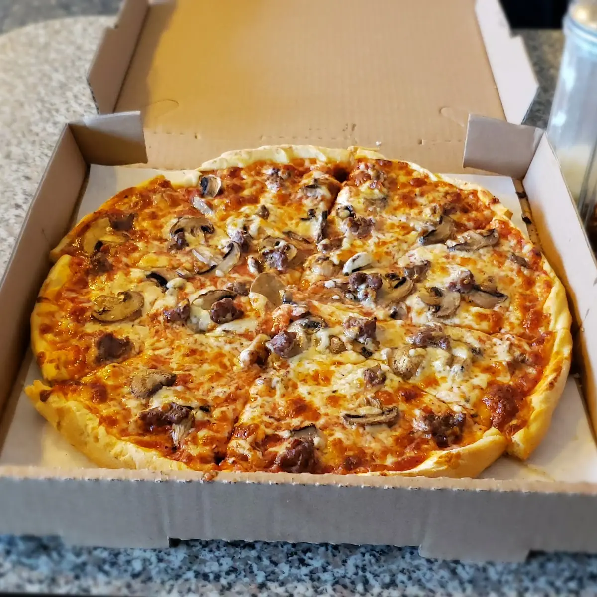 Sausage and Mushroom Pizza
