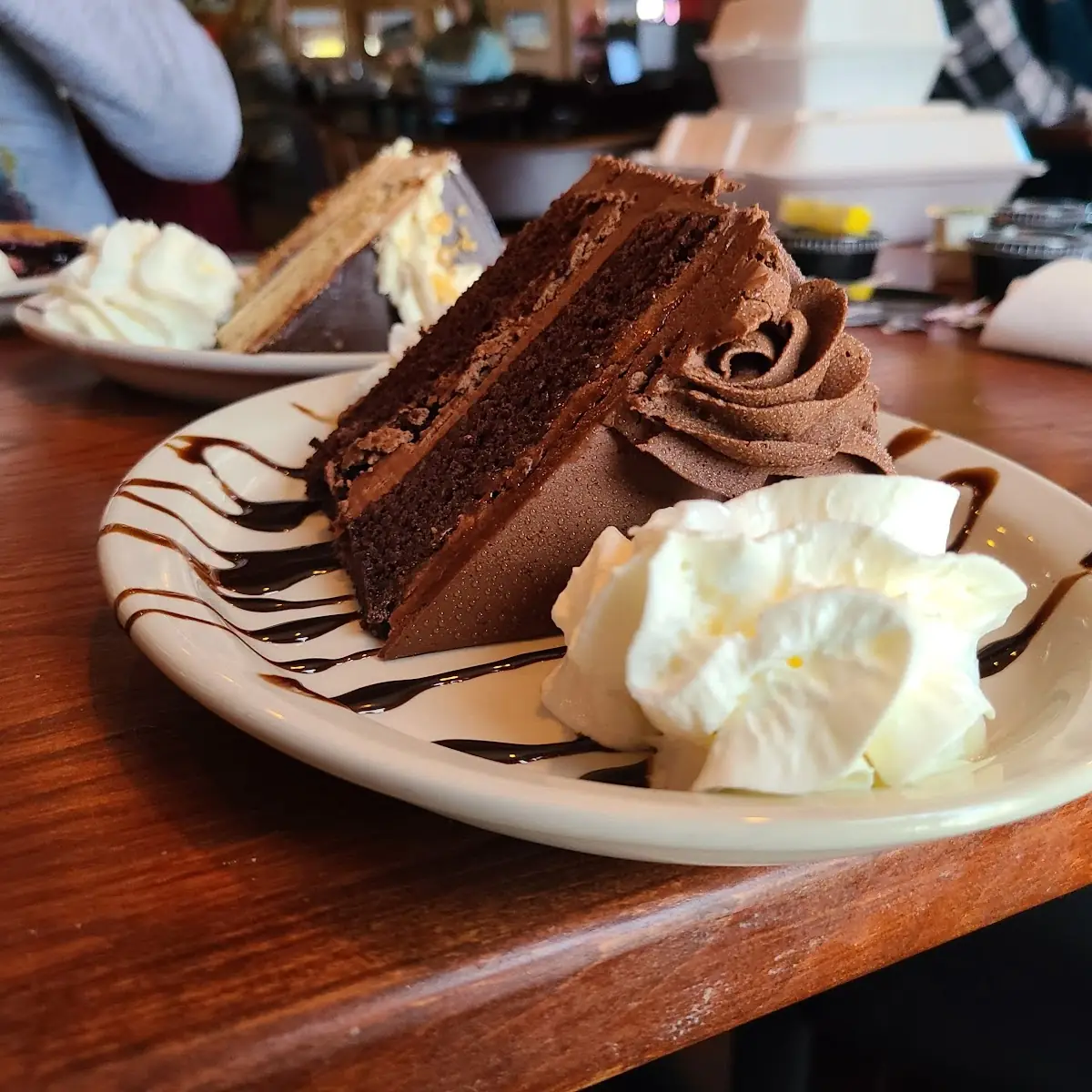Chocolate Cake with Whipped Cream