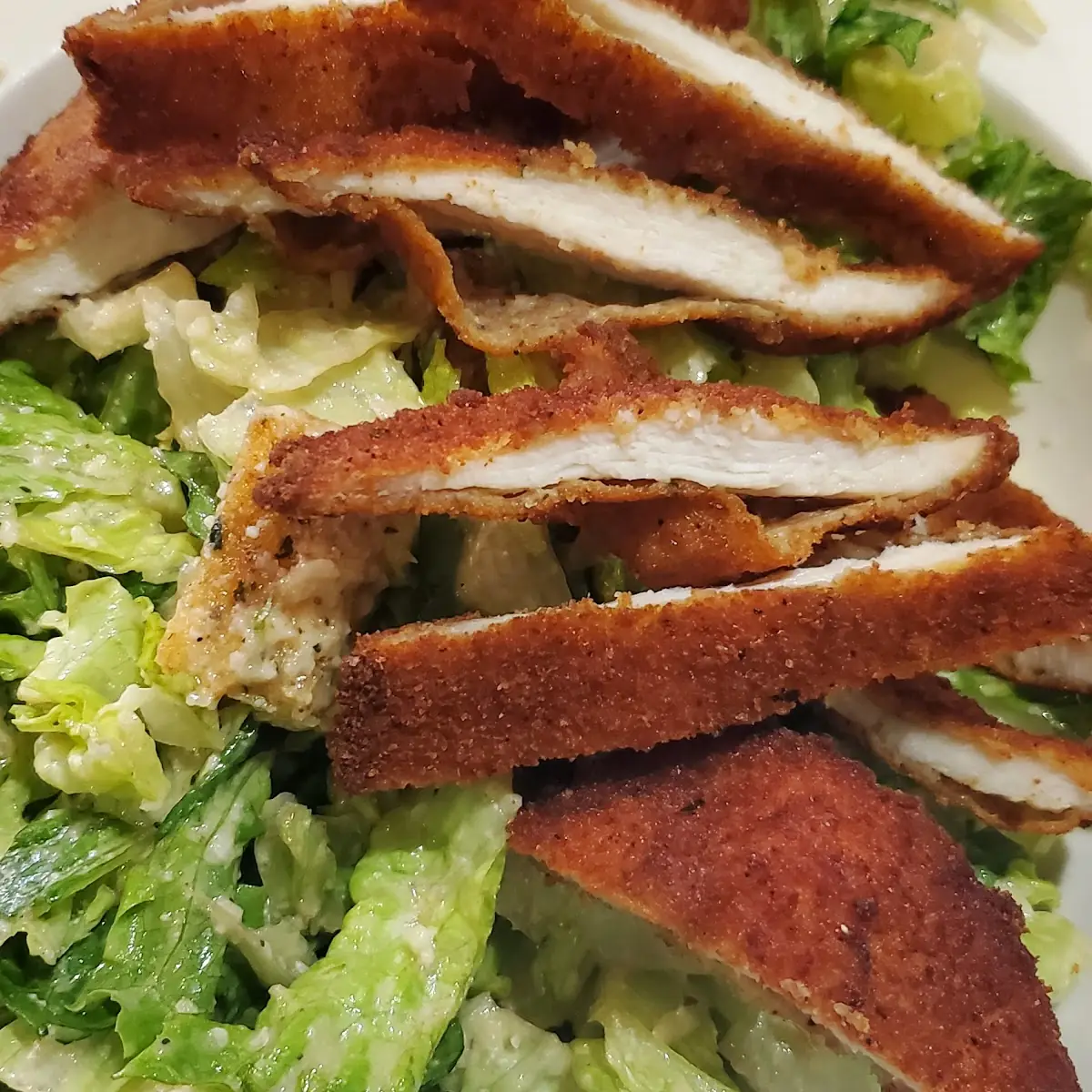 Chicken Cutlet Cesar Salad