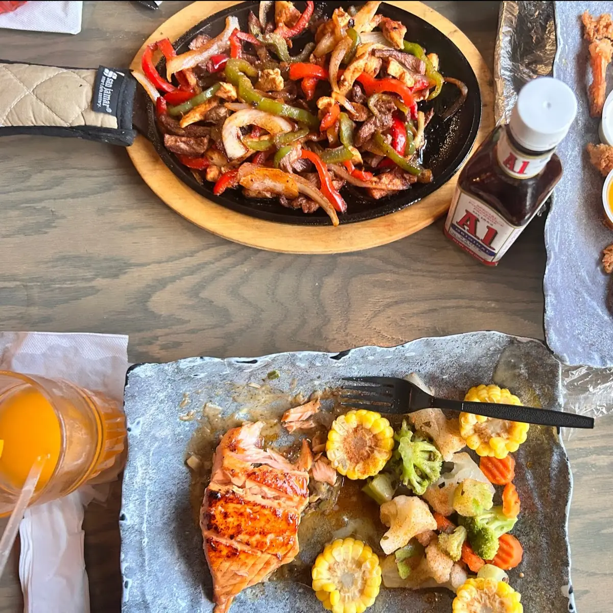 Salmon Dinner Steak Fajitas
