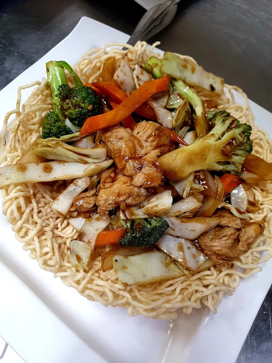 Crispy Egg Noodles with Beef and Vegy