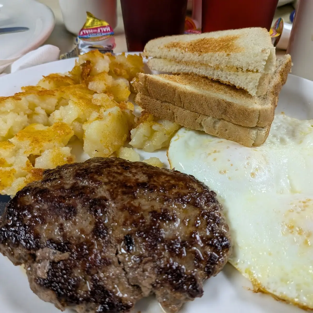 Hamburger Steak and Eggs