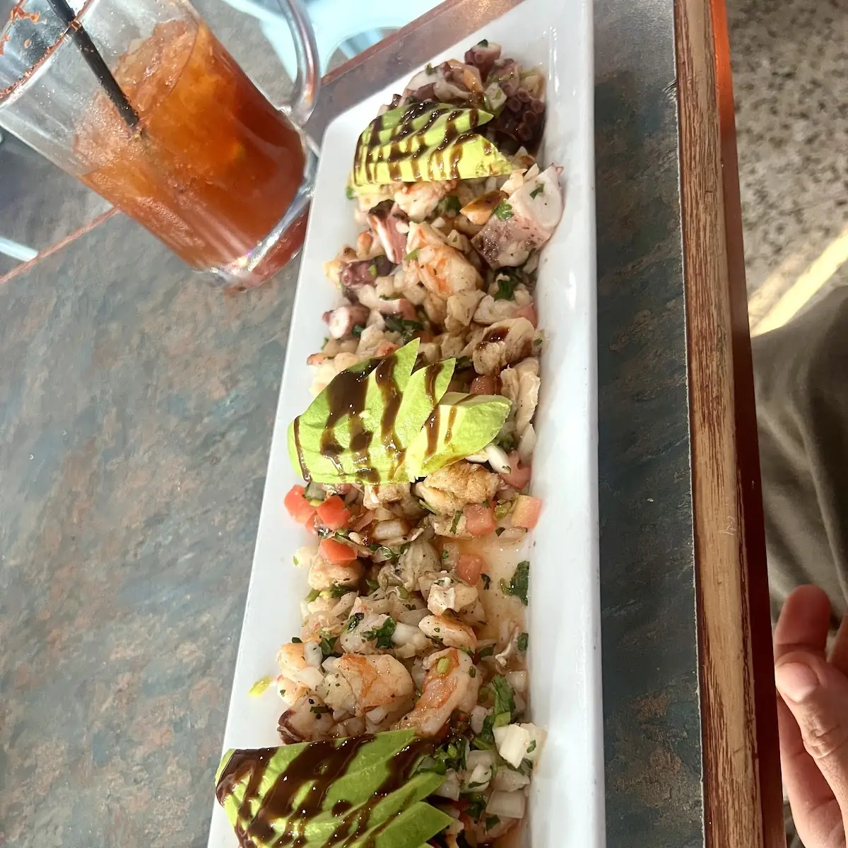 Shrimp Ceviche with Avocado Slices