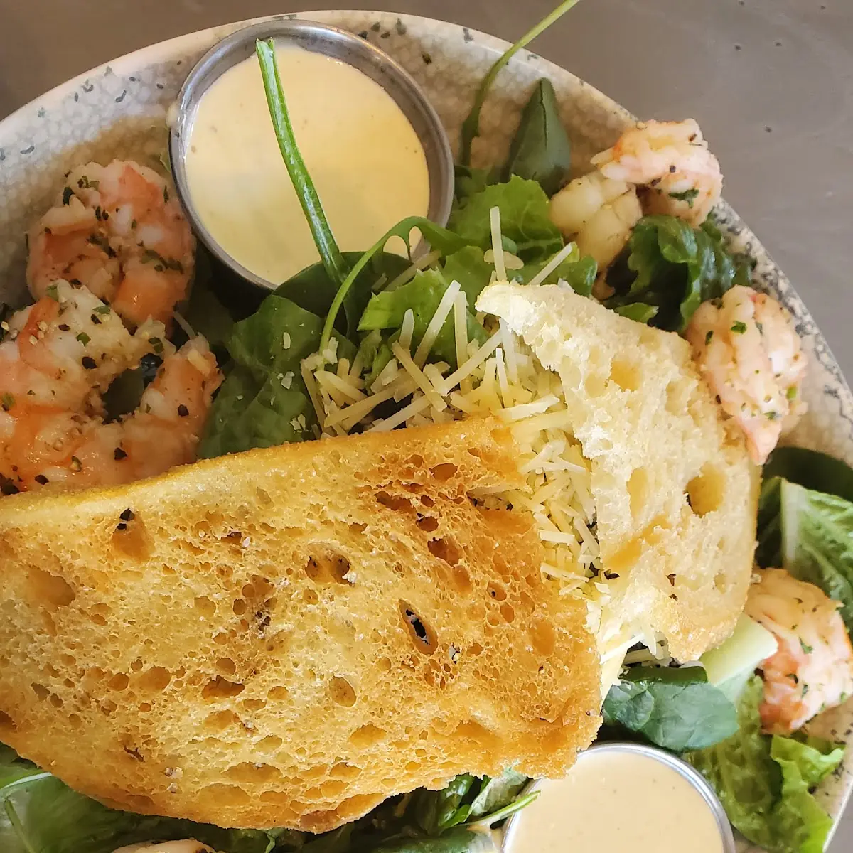 Caesar Salad with Shrimp