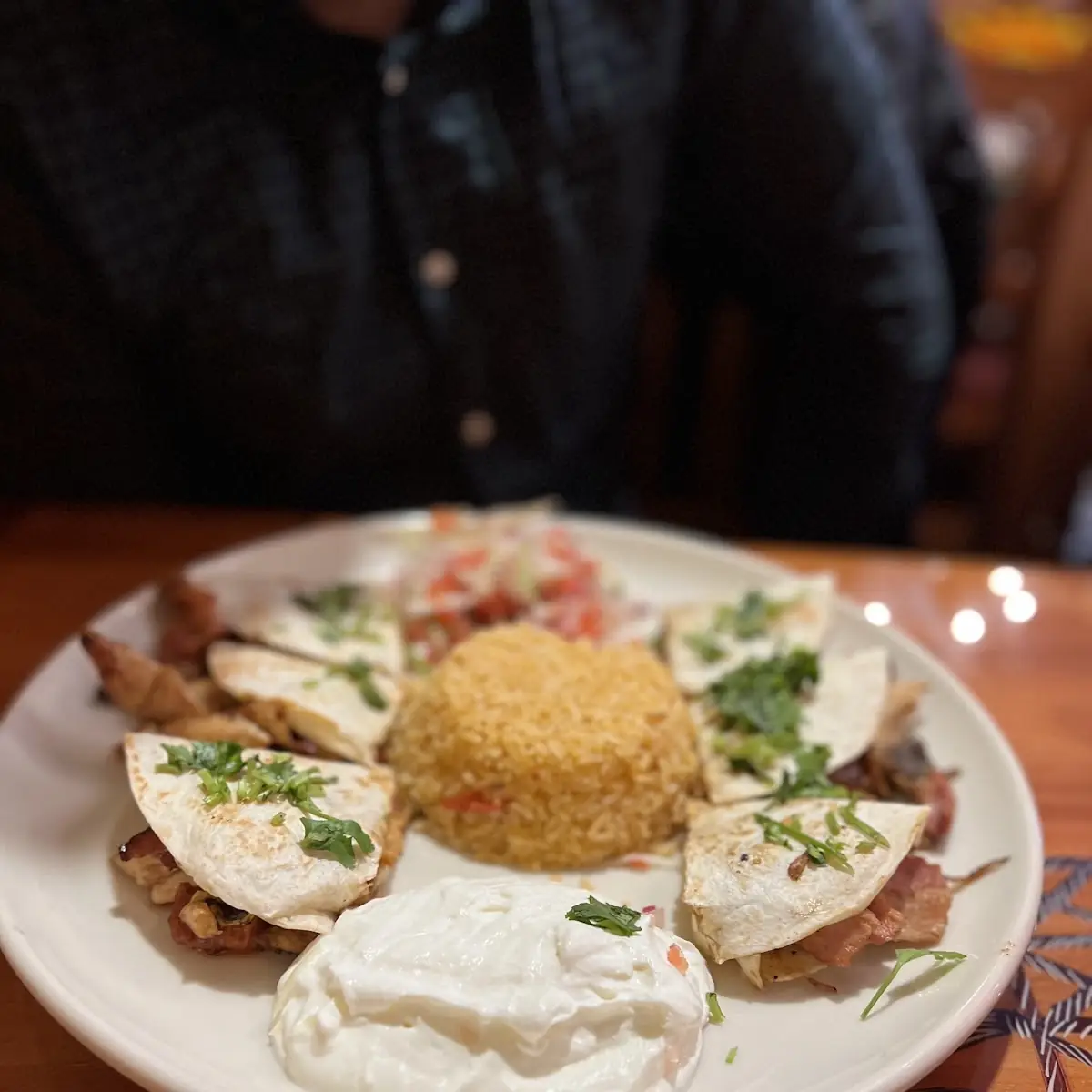 Chicken Quesadilla Plate